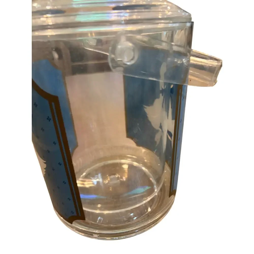 Vintage‎ Culver Acrylic Ice Bucket Goose Blue Bow Mid Century Barware